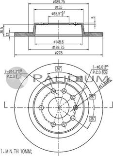 Ashuki P331-049 - Discofreno autozon.pro