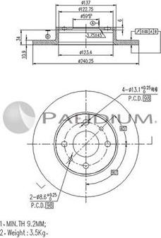 Ashuki P331-048 - Discofreno autozon.pro