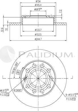 Ashuki P331-055 - Discofreno autozon.pro