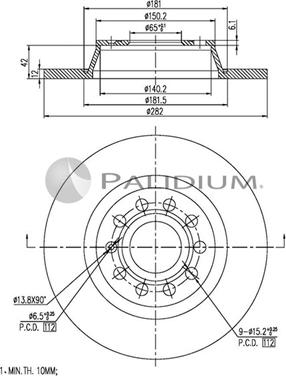 Ashuki P331-011 - Discofreno autozon.pro