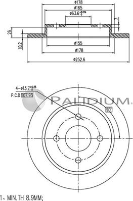 Ashuki P331-013 - Discofreno autozon.pro