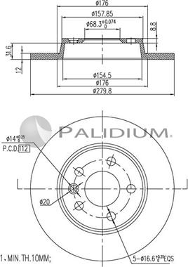 Ashuki P331-012 - Discofreno autozon.pro