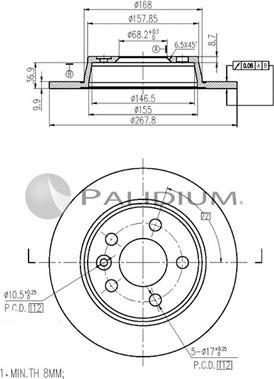 Ashuki P331-036 - Discofreno autozon.pro