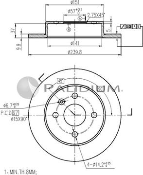 Ashuki P331-022 - Discofreno autozon.pro