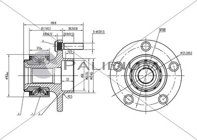 Ashuki PAL6-2013 - Kit cuscinetto ruota autozon.pro