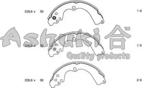 Ashuki S014-16 - Kit ganasce freno autozon.pro