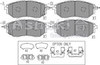 Ashuki S011-58 - Kit pastiglie freno, Freno a disco autozon.pro