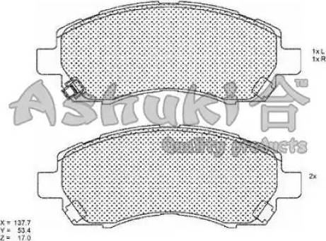 Ashuki S011-25 - Kit pastiglie freno, Freno a disco autozon.pro