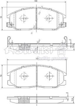 Ashuki SY010-12 - Kit pastiglie freno, Freno a disco autozon.pro