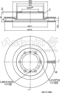 Ashuki T603-46 - Discofreno autozon.pro