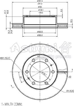 Ashuki T603-40 - Discofreno autozon.pro