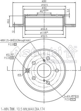 Ashuki T603-35 - Discofreno autozon.pro