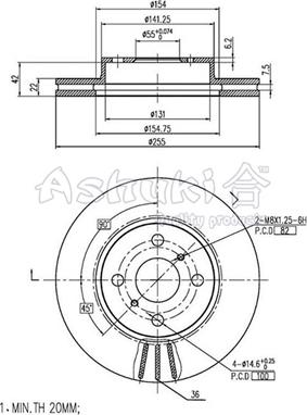 Ashuki T602-30 - Discofreno autozon.pro