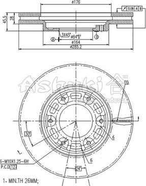 Ashuki T602-77 - Discofreno autozon.pro