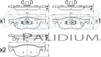 Ashuki T114-76 - Kit pastiglie freno, Freno a disco autozon.pro