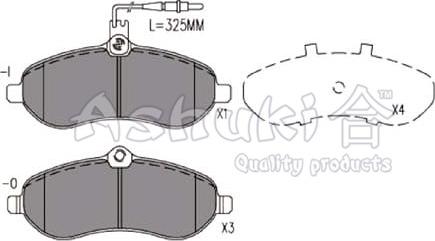 Ashuki T114-71 - Kit pastiglie freno, Freno a disco autozon.pro