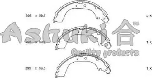 Ashuki T113-92 - Kit ganasce freno autozon.pro