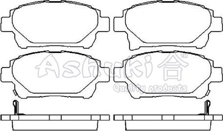 Ashuki T113-10 - Kit pastiglie freno, Freno a disco autozon.pro