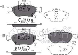 Ashuki T112-96 - Kit pastiglie freno, Freno a disco autozon.pro