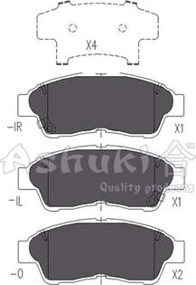 Ashuki T112-15 - Kit pastiglie freno, Freno a disco autozon.pro