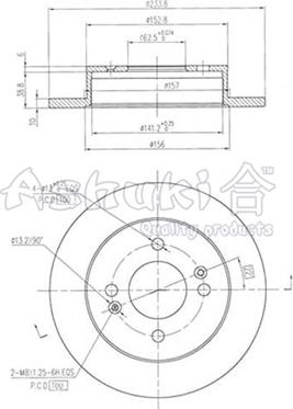 Ashuki Y089-48 - Discofreno autozon.pro