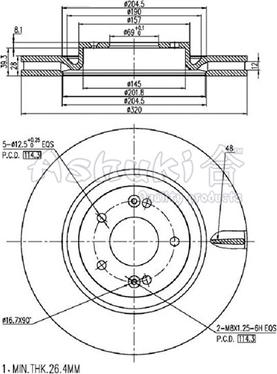 Ashuki Y089-54 - Discofreno autozon.pro