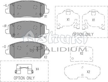 Ashuki Y029-61 - Kit pastiglie freno, Freno a disco autozon.pro