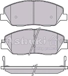 Ashuki Y025-02 - Kit pastiglie freno, Freno a disco autozon.pro