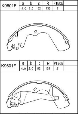 Asimco K9601F - Kit ganasce freno autozon.pro