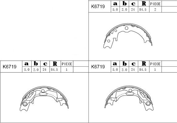 Asimco K6719 - Kit ganasce freno autozon.pro