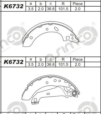 Asimco K6732 - Kit ganasce freno autozon.pro