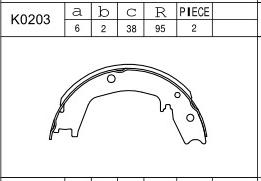 Asimco K0203 - Kit ganasce freno autozon.pro