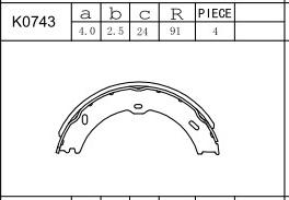 Asimco K0743 - Kit ganasce, Freno stazionamento autozon.pro