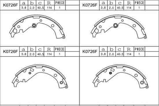 Asimco K0726F - Kit ganasce freno autozon.pro