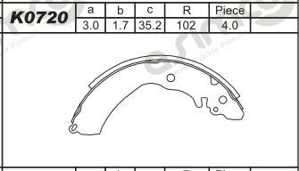 Asimco K0720 - Kit ganasce freno autozon.pro