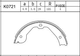 Asimco K0721 - Kit ganasce freno autozon.pro