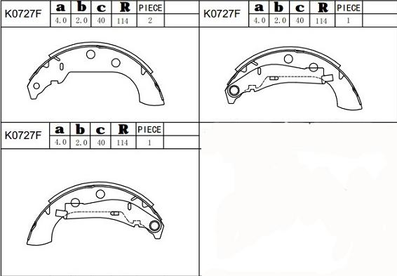 Asimco K0727F - Kit ganasce freno autozon.pro