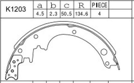 Asimco K1203 - Kit ganasce freno autozon.pro