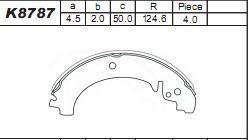 Asimco K8787 - Kit ganasce freno autozon.pro