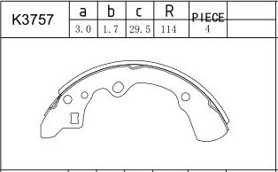 Asimco K3757 - Kit ganasce freno autozon.pro