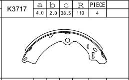 Asimco K3717 - Kit ganasce freno autozon.pro
