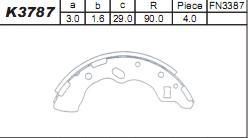 Asimco K3787 - Kit ganasce freno autozon.pro