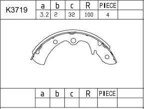 Asimco K3720 - Kit ganasce freno autozon.pro