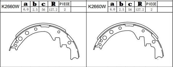 Asimco K2660W - Kit ganasce freno autozon.pro