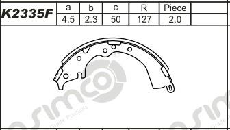 Asimco K2335F - Kit ganasce freno autozon.pro