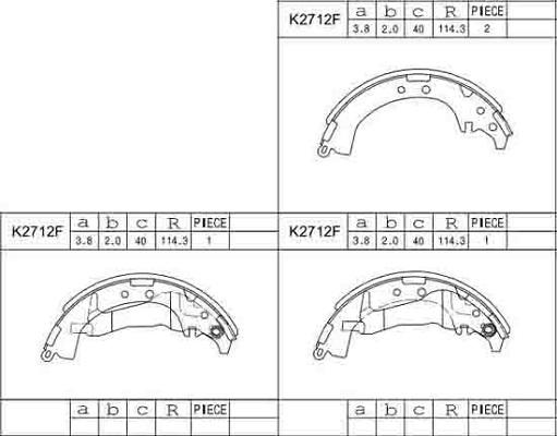 Asimco K2712F - Kit ganasce freno autozon.pro