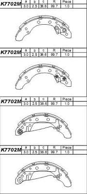 Asimco K7702M - Kit ganasce freno autozon.pro