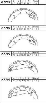 Asimco K7702 - Kit ganasce freno autozon.pro