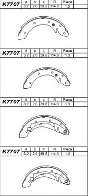 Asimco K7707 - Kit ganasce freno autozon.pro