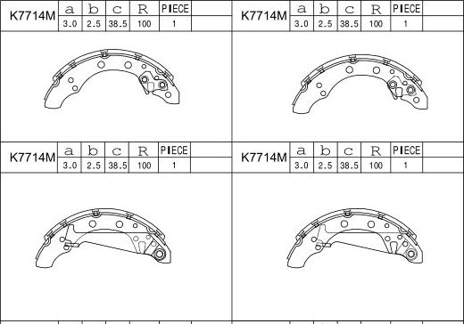 Asimco K7714M - Kit ganasce freno autozon.pro